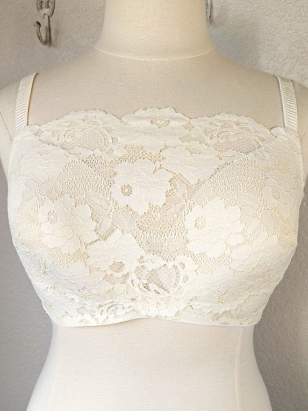 Soma 36DDD (F) Cami Bra Lace Overlay Underwired Lightly Lined Creamy White